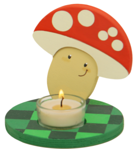 Teelichthalter Pilz